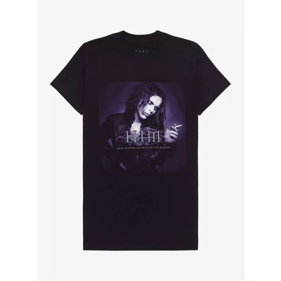 HIM Deep Shadows And Brilliant Highlights Album Cover Womens T-Shirt, Sz 2X, EUC - Picture 1 of 5